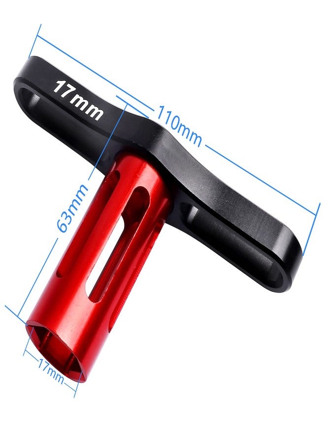 CrazyHobby 17mm Wheel Nuts 17mm Wheel Wrench Tool for Traxxas Maxx WideMaxx E Revo 2.0 Summit T Maxx RC Monster Truck Wheels Tires Red - Image 3
